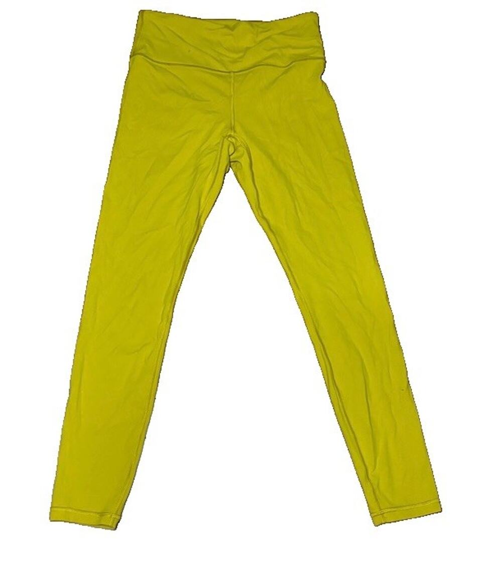 Athleta Women’s Ultra High Rise Elation 7/8 Size Medium Leggings Citron